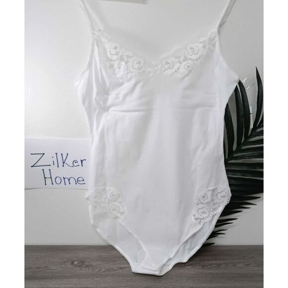 Free People Women's Intimately Fp Side Of Sass Lace Trim Bodysuit - White L - Picture 3 of 5